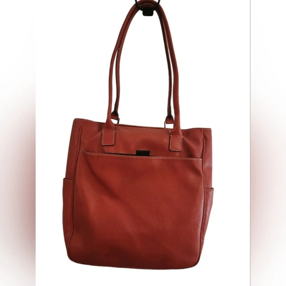 Vintage Tommy Hilfiger Red Faux Leather square Shoulder Bag, 90's, Retro - Picture 1 of 16